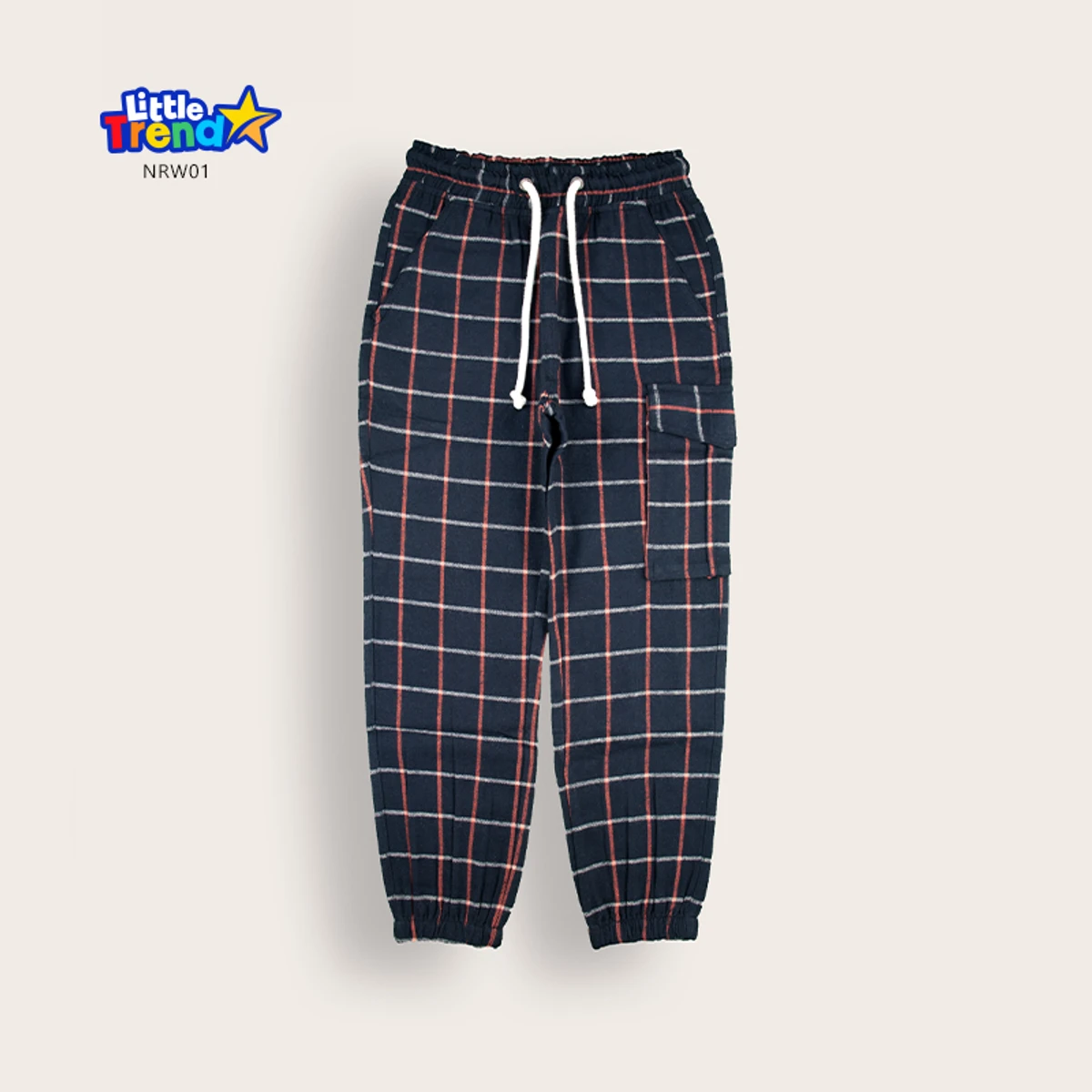 Little Trendstar Soft Flannel Check Joggers NRW01