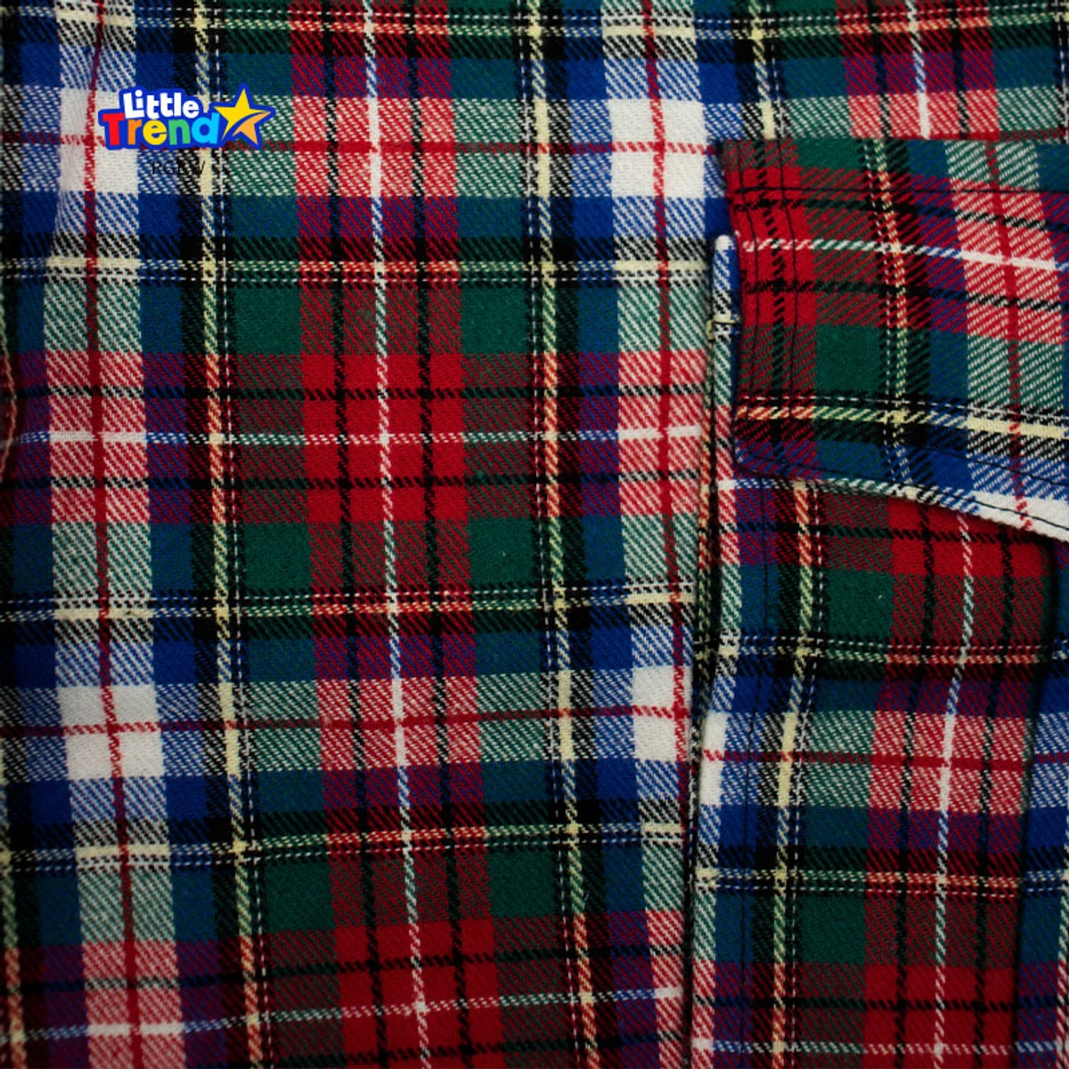 Little Trendstar Soft Flannel Check Joggers RGBW