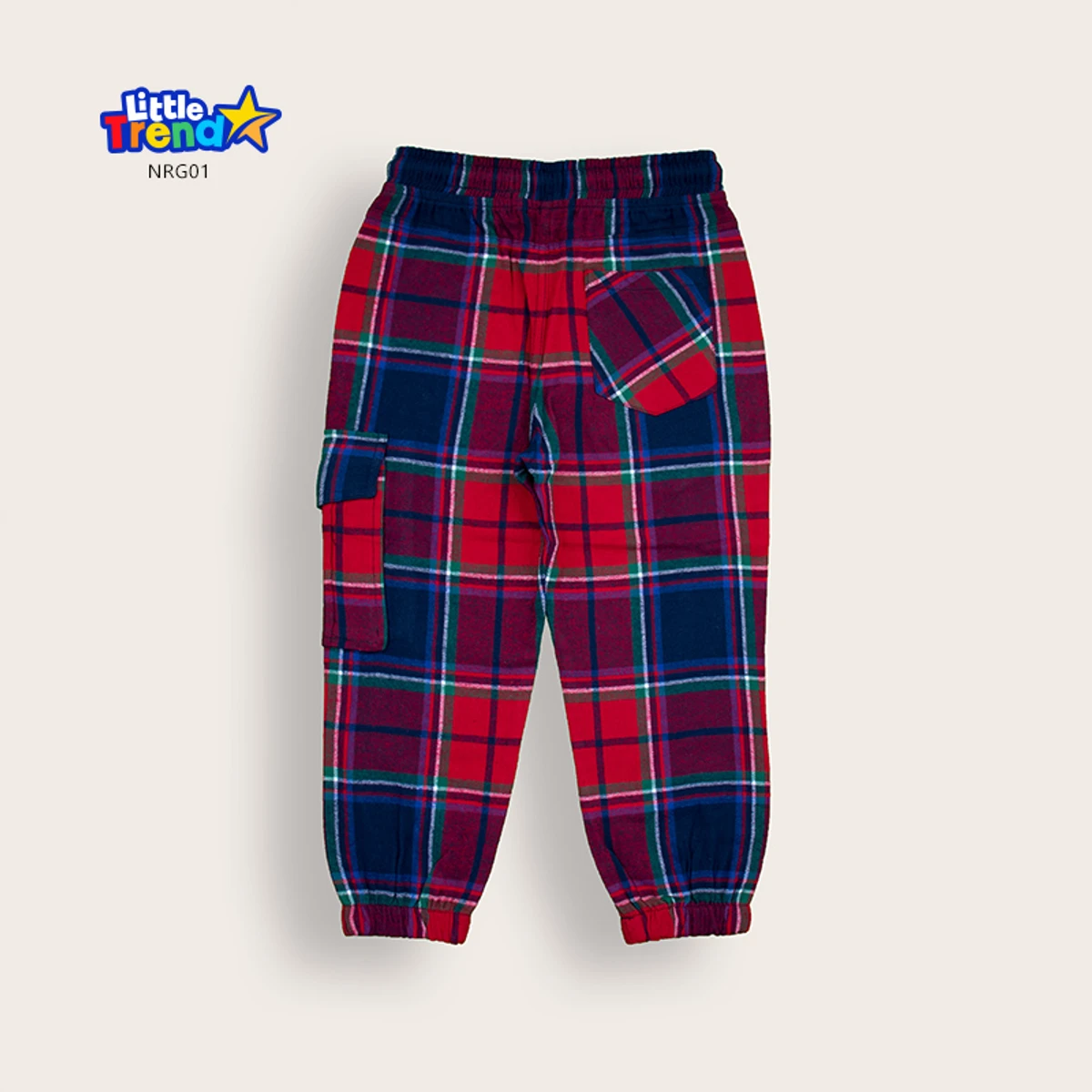 Little Trendstar Soft Flannel Check Joggers NRG01