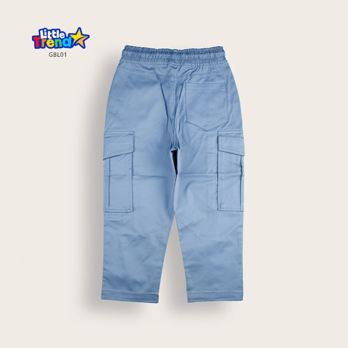 Kids 5-Pockets Gabardine Cargo Full Pant GBL01