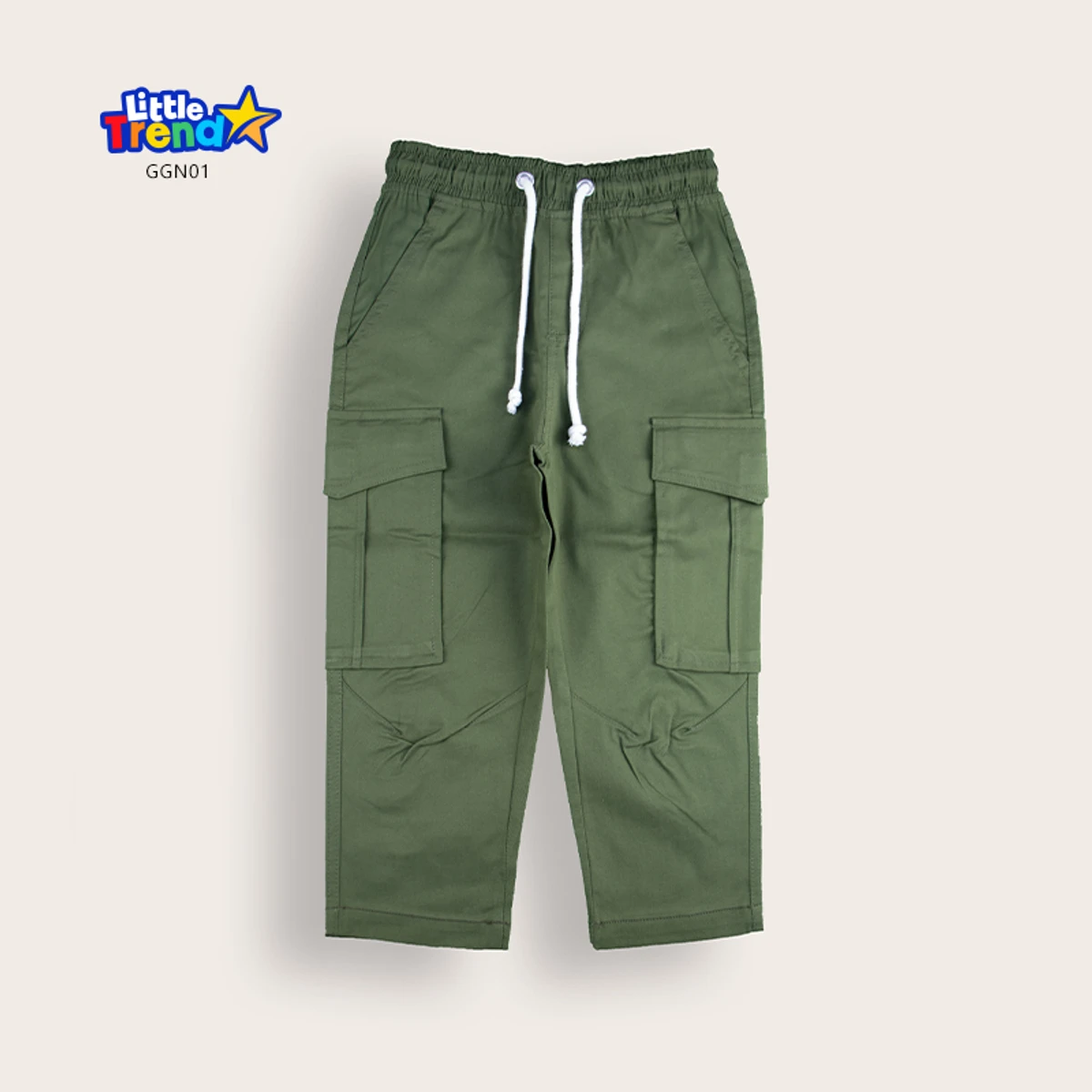 Kids 5-Pockets Gabardine Cargo Full Pant GGN01