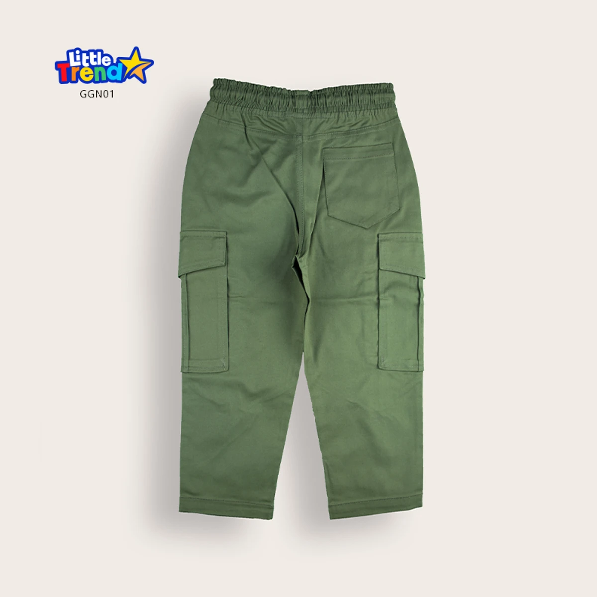 Kids 5-Pockets Gabardine Cargo Full Pant GGN01